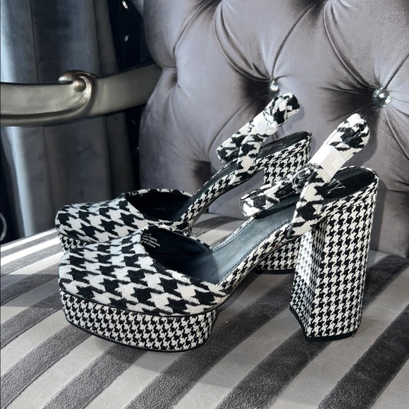 New York & Company Shoes - New York & Company Houndstooth Platform Block Heels 🎀✨